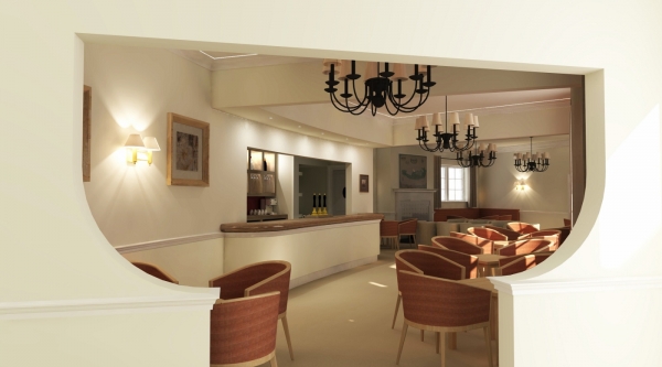 Proposed bar render image at Alwoodly Golf Club